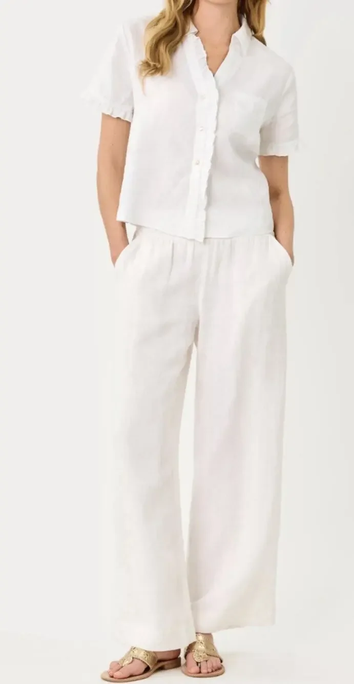 Lilly Pulitzer gauze cotton Y2K wide leg Pajamas Set White Size X-Large A010125